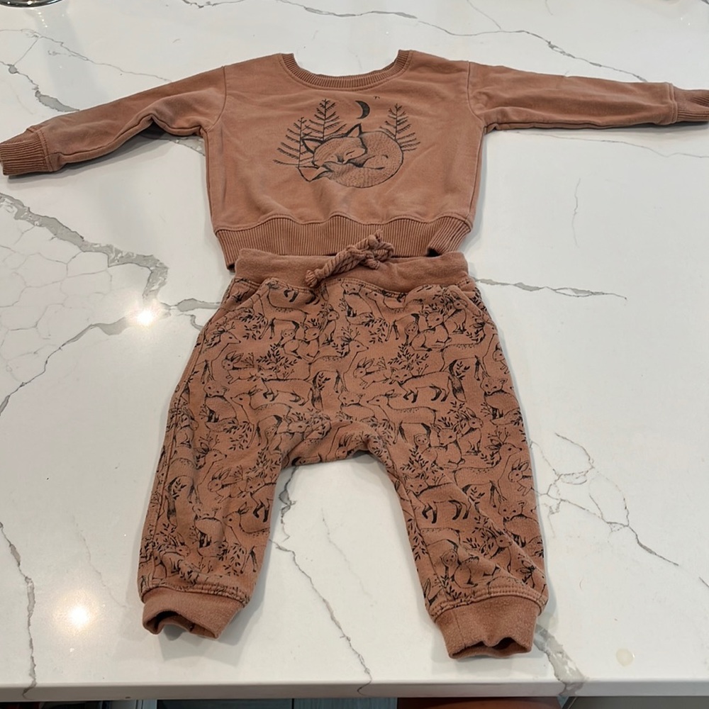 Rylee & Cru 2 piece sweatsuit 3-6 mos